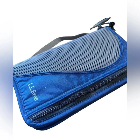 L.L. Bean Traveler Ticket Organizer NWT Navy Blue/ grey - Picture 6 of 6